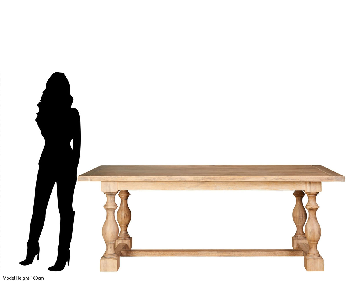 Bordeaux Whitewash Dining Table