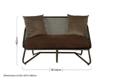 Nova 2 Seat Sofa With Curved Legs