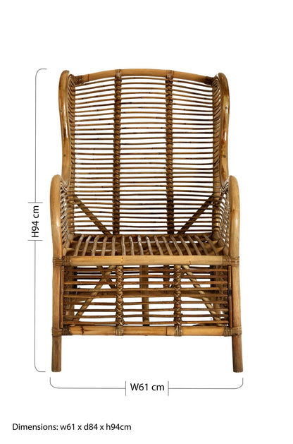 Celebes Grey Natural Kubu Rattan Chair