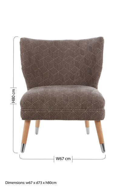 Mayfair Grey Chenille Wingback Chair