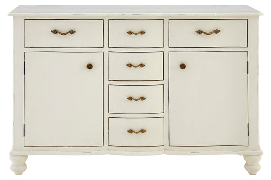 Seine 6 Drawer White Sideboard