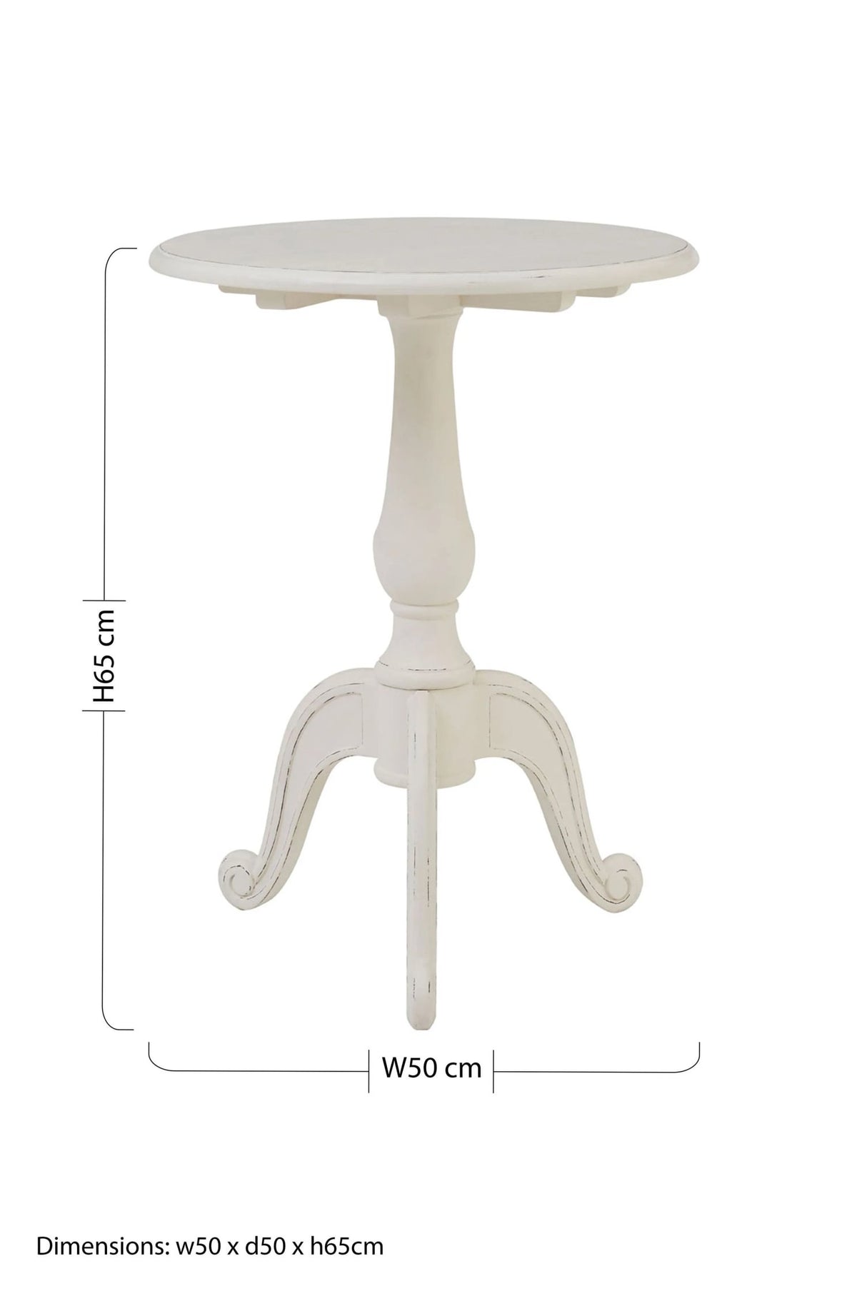 Seine Round White Pedestal Table