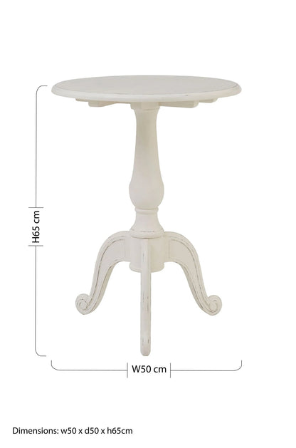 Seine Round White Pedestal Table
