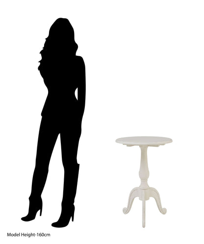Seine Round White Pedestal Table