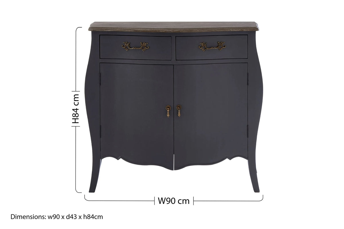 Seine Two Door Dark Grey Sideboard