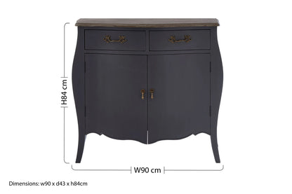 Seine Two Door Dark Grey Sideboard