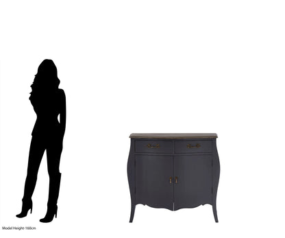 Seine Two Door Dark Grey Sideboard