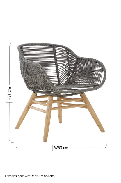 Weave Grey Rope Armchair