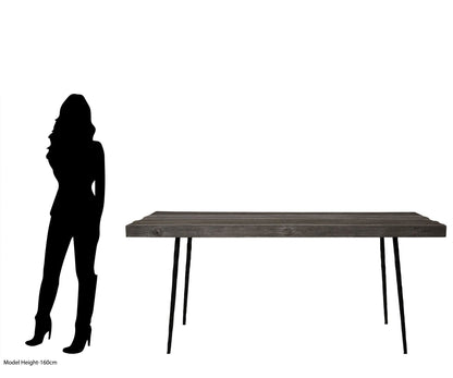 Forge Recycled Oak Wood Rectangular Dining Table