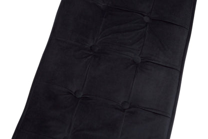 Bellmont BlackVelvet and Silver Finish Long Bench