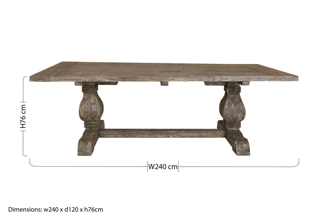 Java Recycled Pine Wood Dining Table