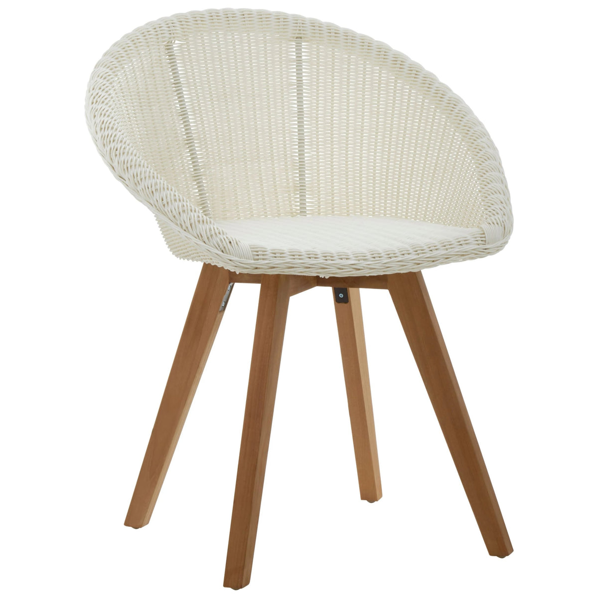 Java White Rattan Effect Dining Chair