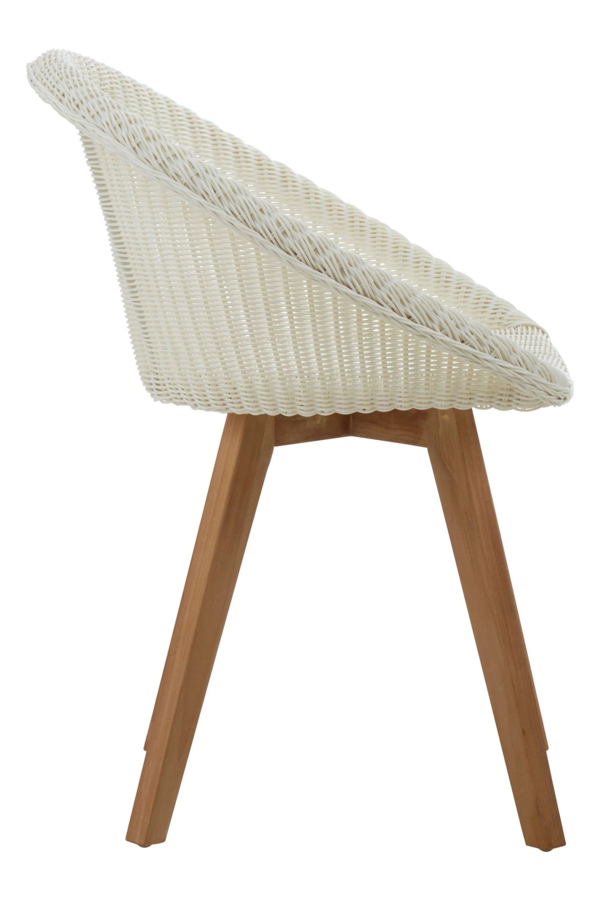 Java White Rattan Effect Dining Chair
