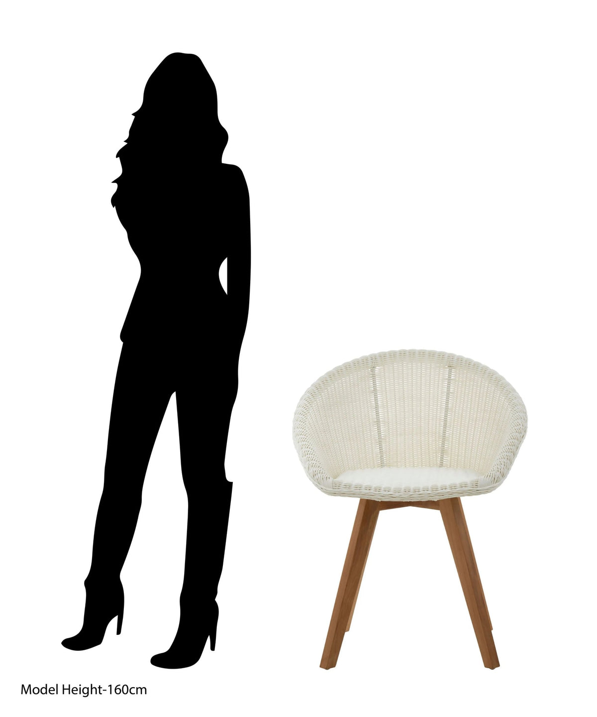 Java White Rattan Effect Dining Chair