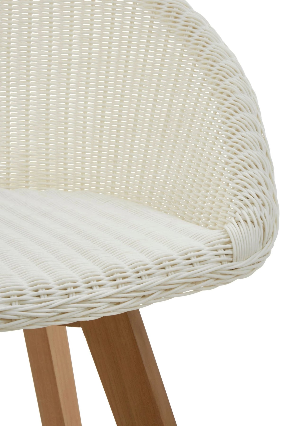 Java White Rattan Effect Dining Chair