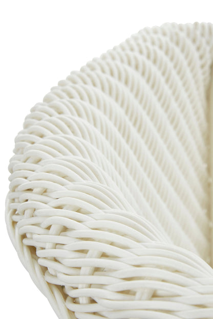 Java White Rattan Effect Dining Chair