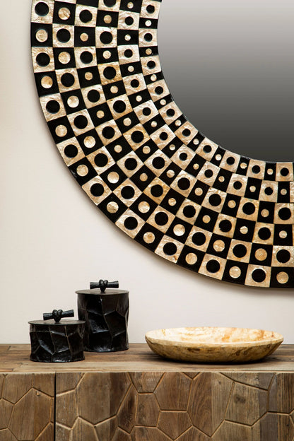 Aureon Large Black and Gold Trinket Box