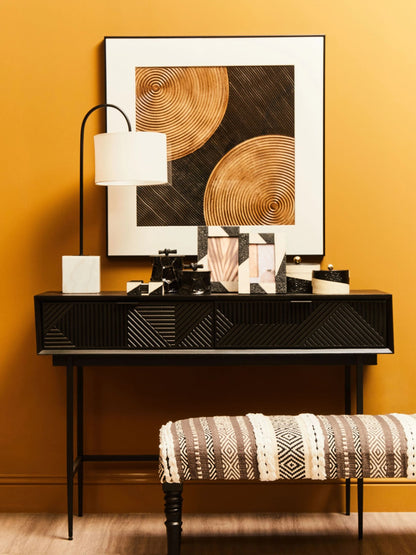 Aureon Large Black and Gold Trinket Box
