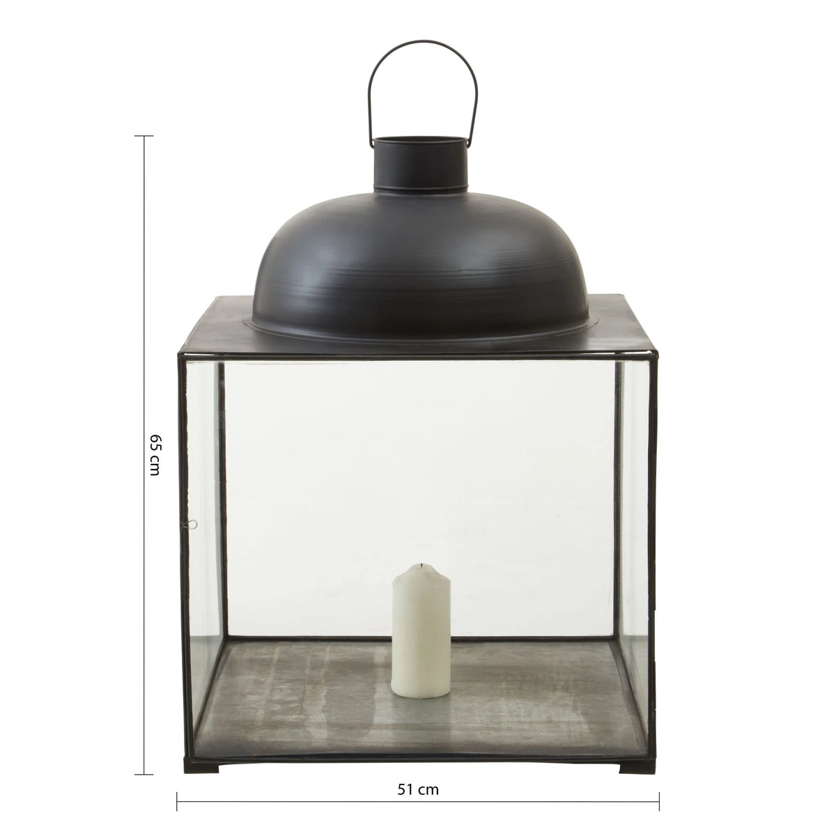 Wickham Large Black Square Lantern