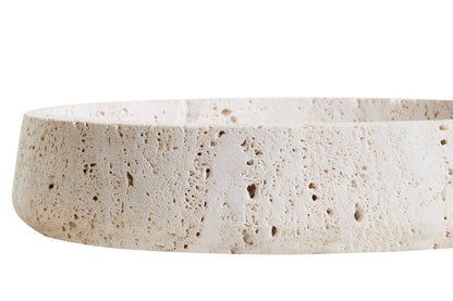 Roman Travertine Bowl with Raised Edges