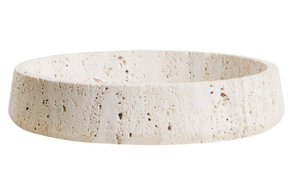 Roman Travertine Bowl with Raised Edges