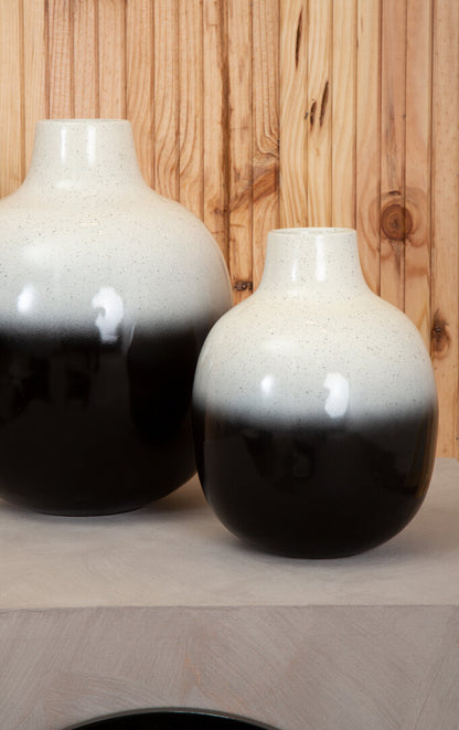 Arbor Small Black And White Ombre Vase
