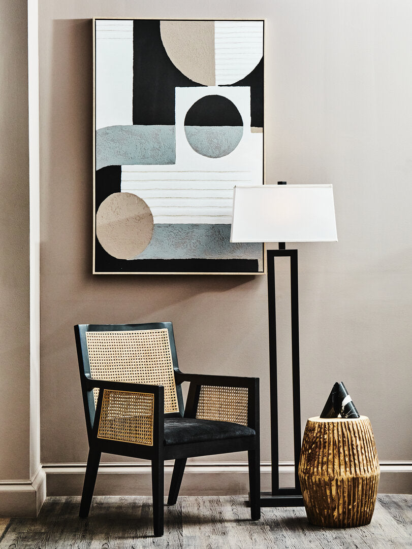 Luma Black and White Floor Lamp