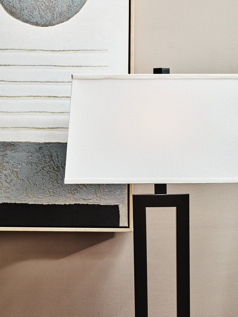 Luma Black and White Floor Lamp