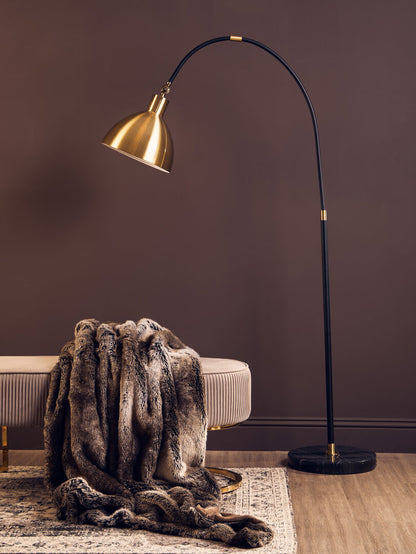 Kepler Gold Finish Metal Shade Floor Lamp