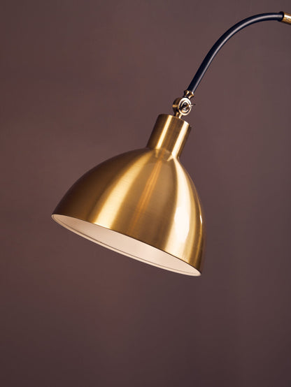 Kepler Gold Finish Metal Shade Floor Lamp
