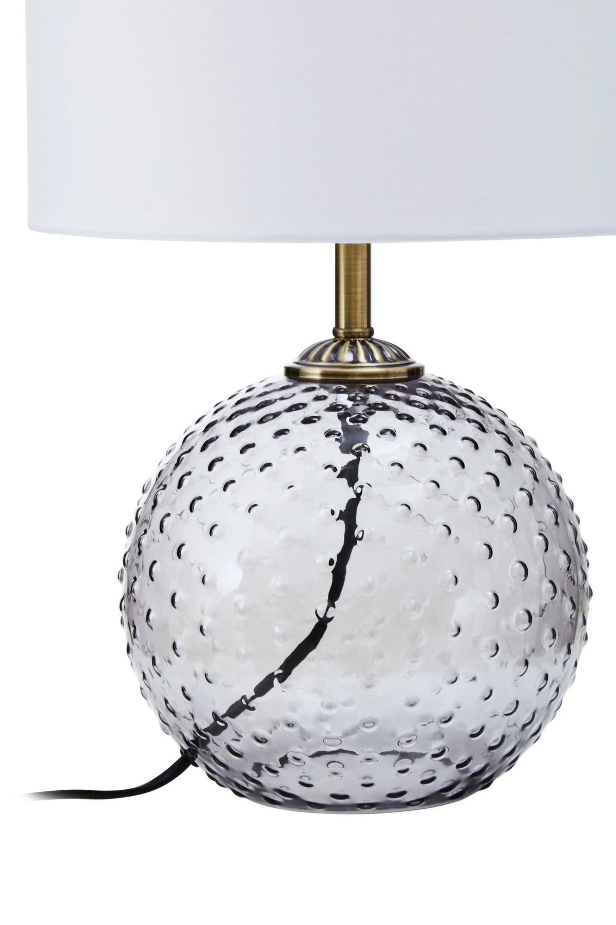 Clairmont Grey Glass Table Lamp