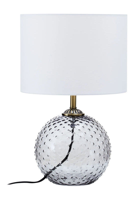 Clairmont Grey Glass Table Lamp
