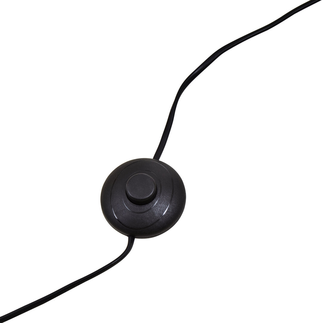 Stirling Brushed Brass Floor Lamp with Black Marble Base