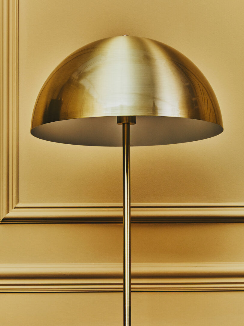 Stirling Brushed Brass Table Lamp with Black Marble Base