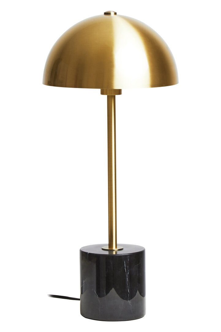 Stirling Brushed Brass Table Lamp with Black Marble Base