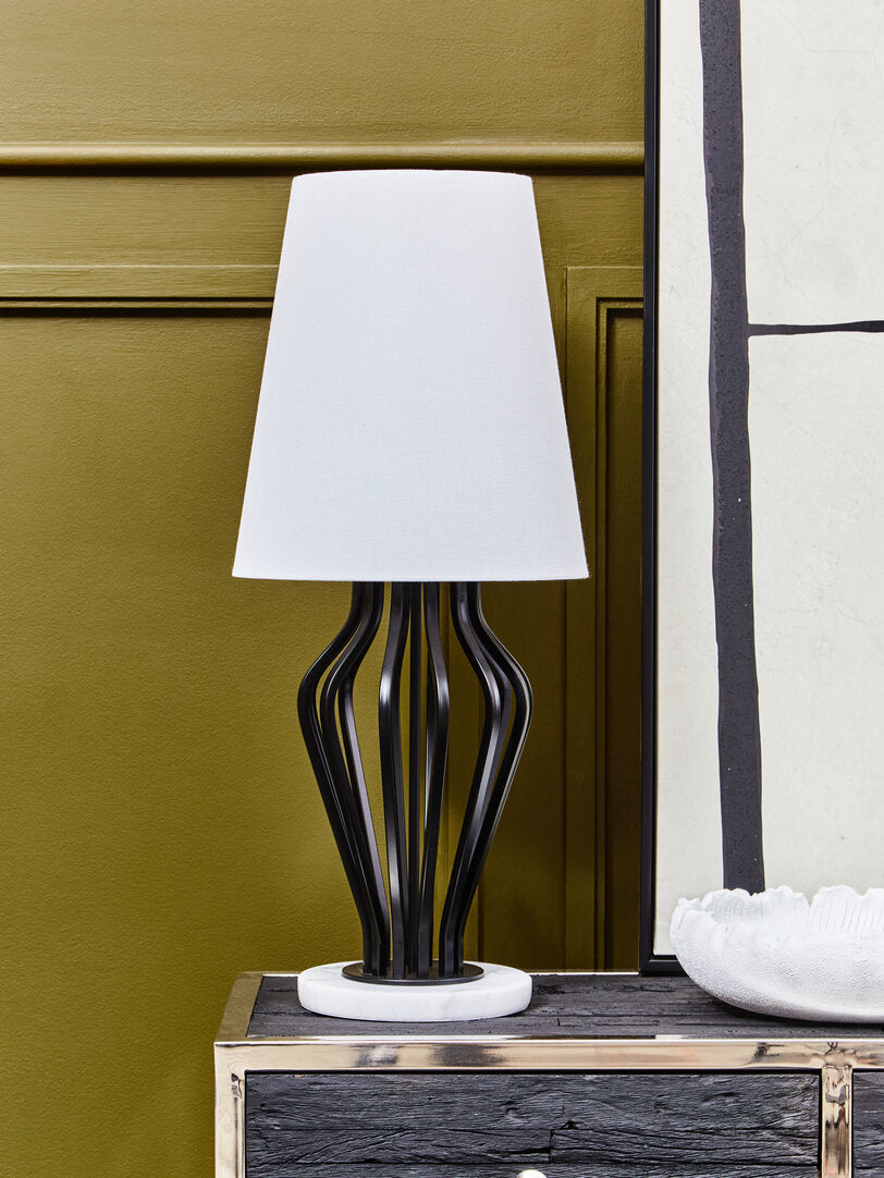 Yada Black And White Table Lamp