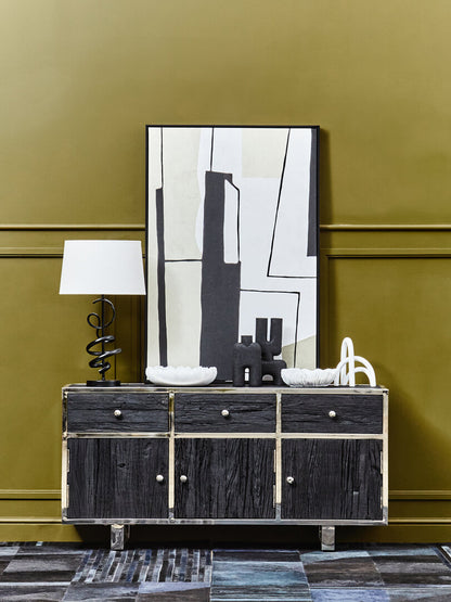 Zenith Matte Black Squiggle Table Lamp