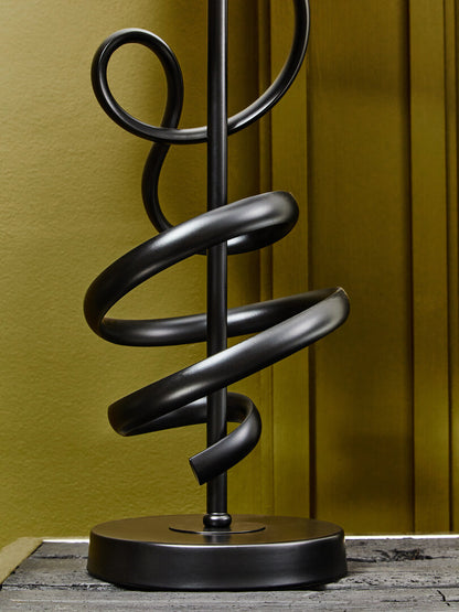 Zenith Matte Black Squiggle Table Lamp