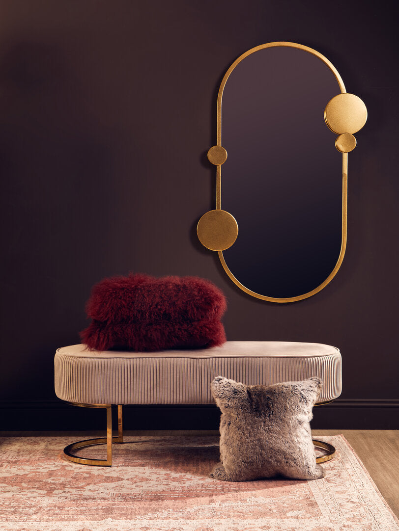 Folia Mocha Ombre Square Fur Cushion