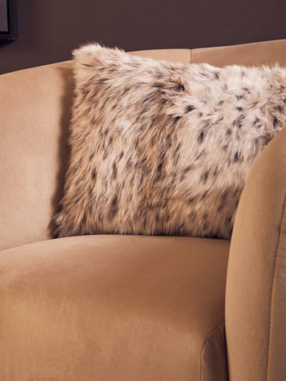 Folia Animal Print Rectangular Fur Cushion