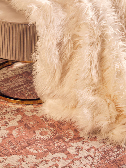 Folia Cream Fur Throw