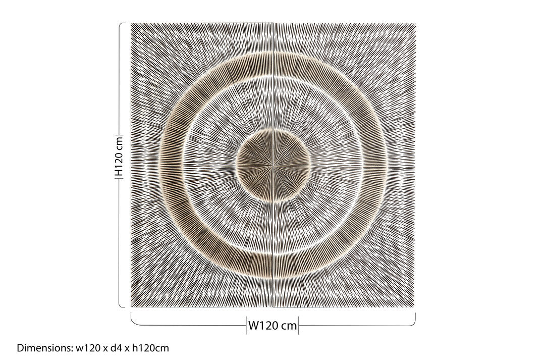 Milan Silver Wood Carving Wall Art