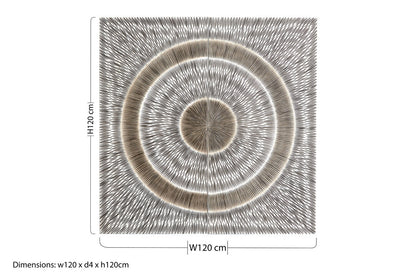 Milan Silver Wood Carving Wall Art