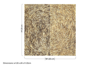 Milan Wood Carving Gold Finish Wall Art