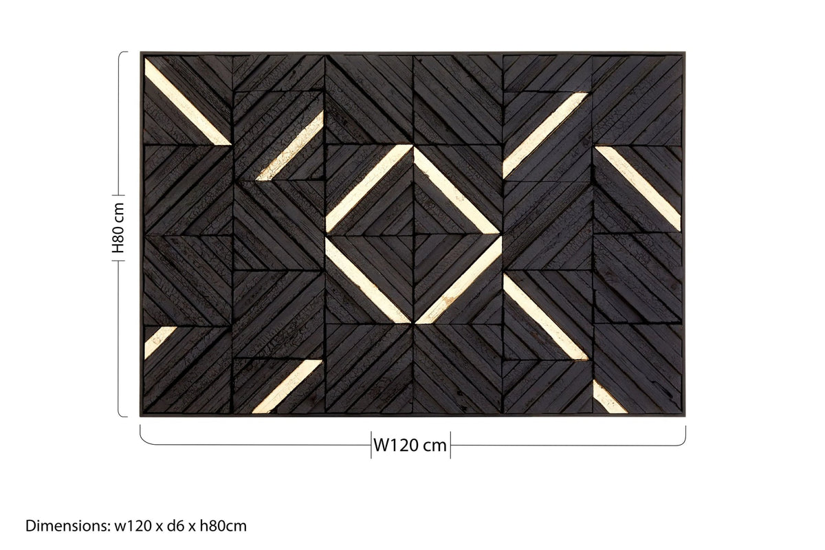 Milan Black Wood Carving Wall Art