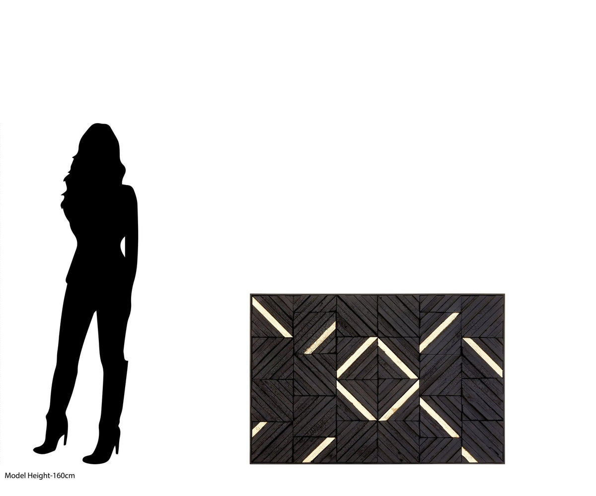 Milan Black Wood Carving Wall Art