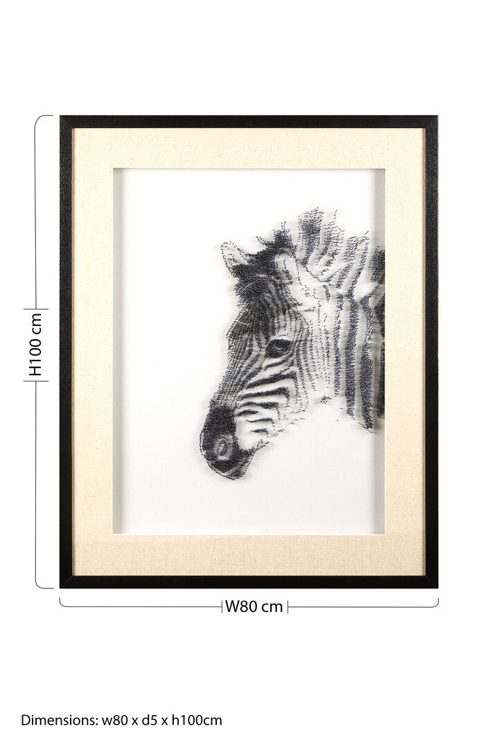 Milan Zebra Sculpture Wall Art