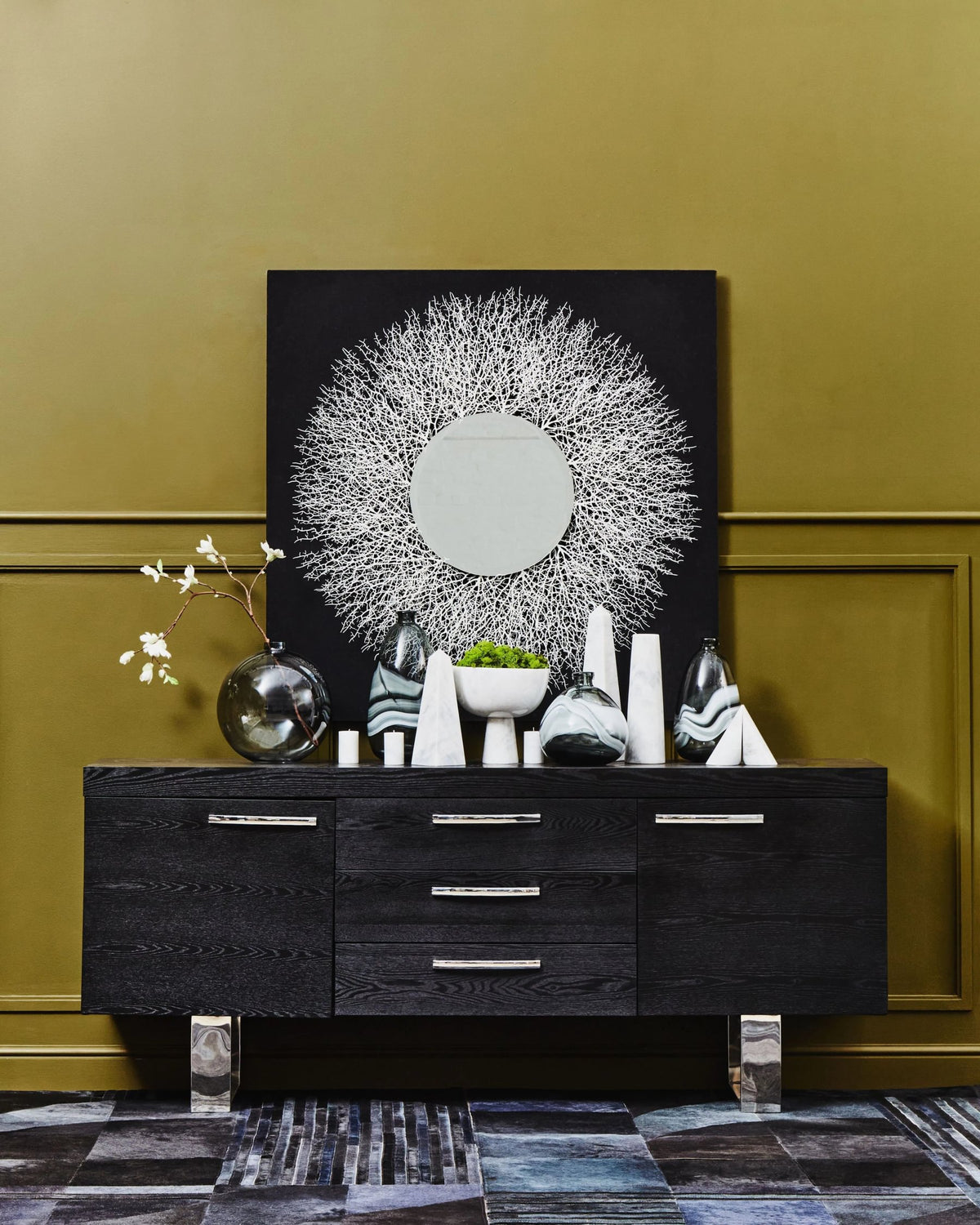 Milan Abstract Mirrored Wall Art