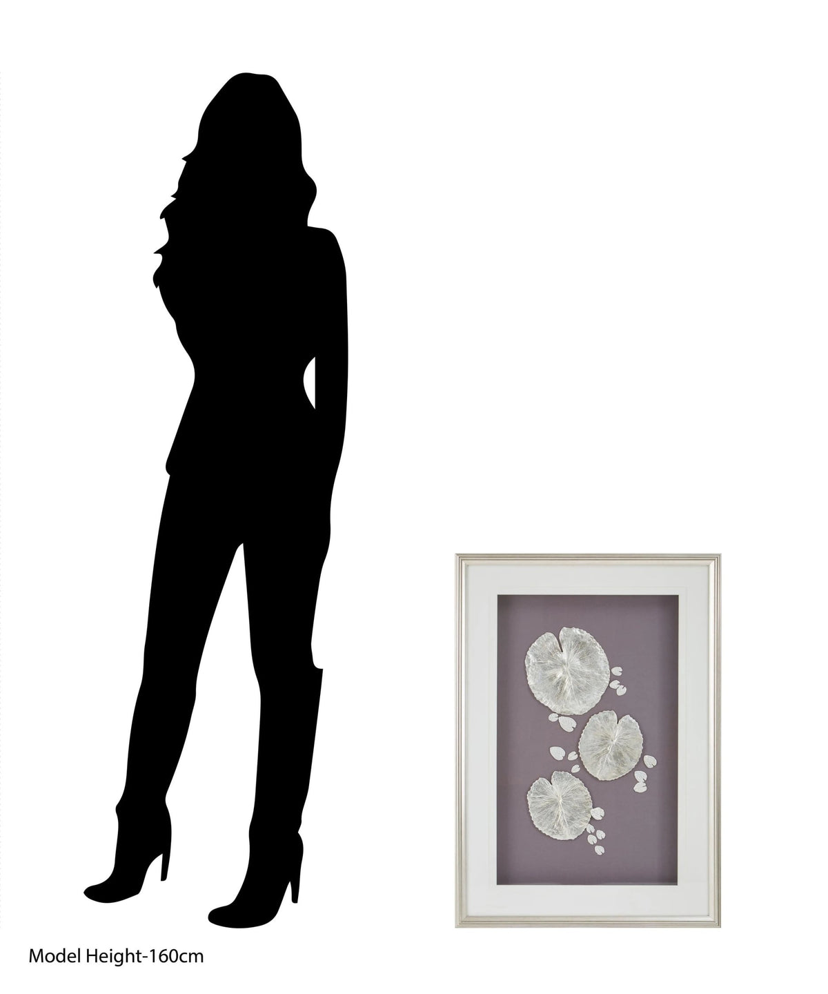 Foundation Silver Leaf Design Wall Art with Wooden Frame
