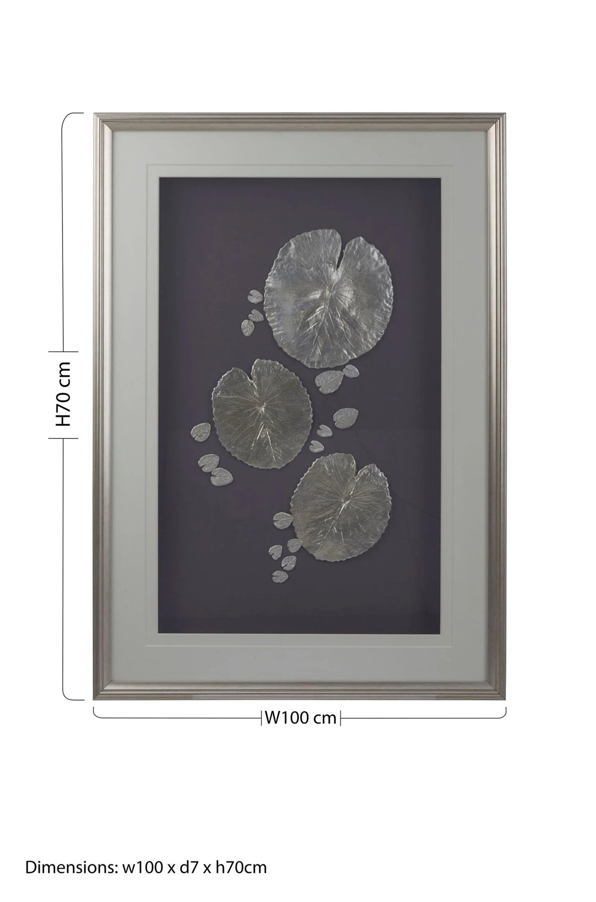 Foundation Silver Leaf Design Framed Wall Art